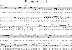 Sheet nhạc bài hát the name of life