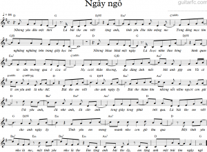 Sheet nhạc bài hát ngây ngô