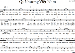 Sheet nhạc bài hát quê hướng Việt Nam 1