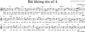 Sheet nhạc bài hát bài không tên số 4