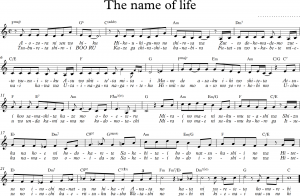 Sheet nhạc bài hát the name of life