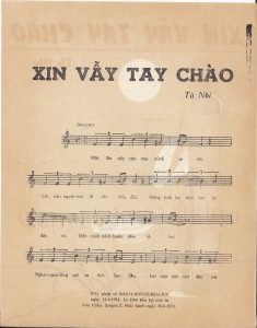 Sheet nhạc bài hát xin vẫy tay chào 1