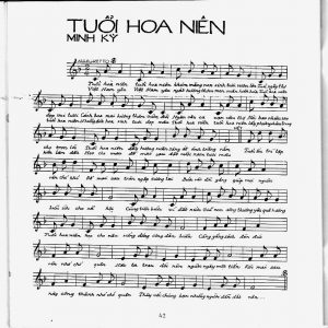 Sheet nhạc bài hát tuổi hoa niên