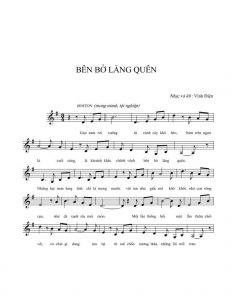 Sheet nhạc bài hát bên bờ quên lãng 1